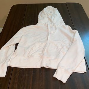 Athletea white crop hoodie